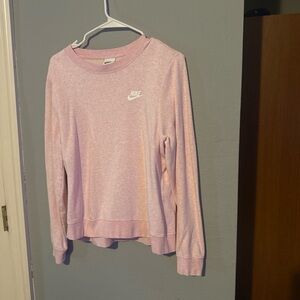 Nike Women's Light Pink Crewneck Sweatshirt